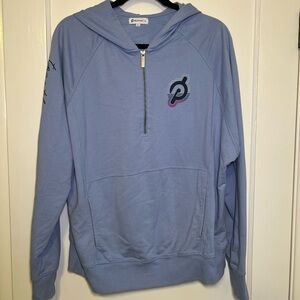 Peloton Light Blue Half-Zip Hoodie